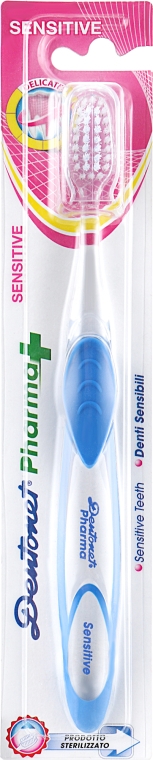 Зубная щетка мягкая, синяя - Dentonet Pharma Sensitive Toothbrush — фото N1