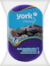 Парфумерія, косметика Губка для ванни та масажу, овал, фіолетова - York