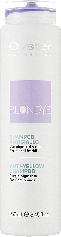 Шампунь для нейтралізації жовтого відтінку - Oyster Cosmetics Blondye Anti-Yellow Shampoo — фото N1