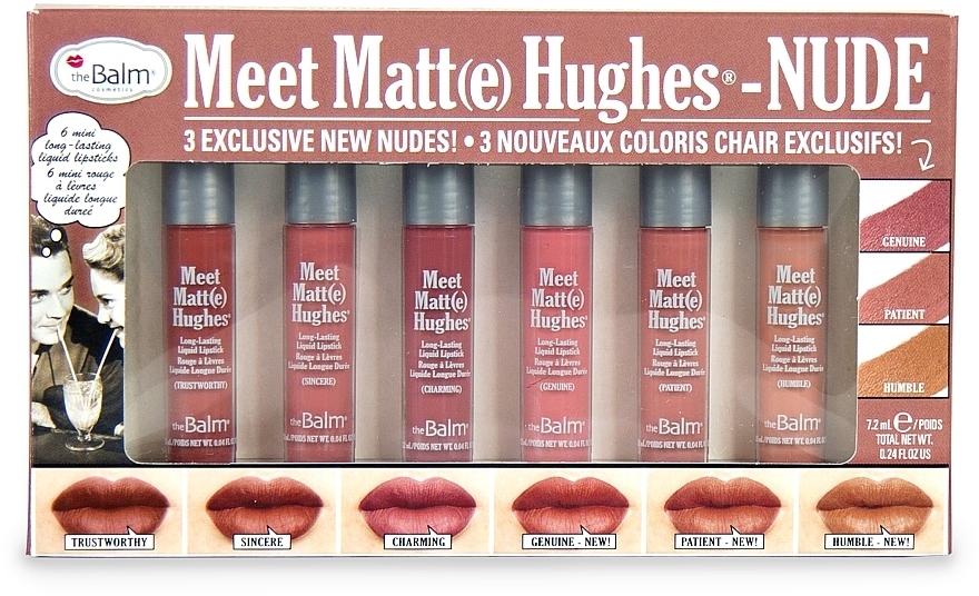 Набор жидких матовых помад - theBalm Meet Matte Hughes Nude (lipstick/6x1,2ml)