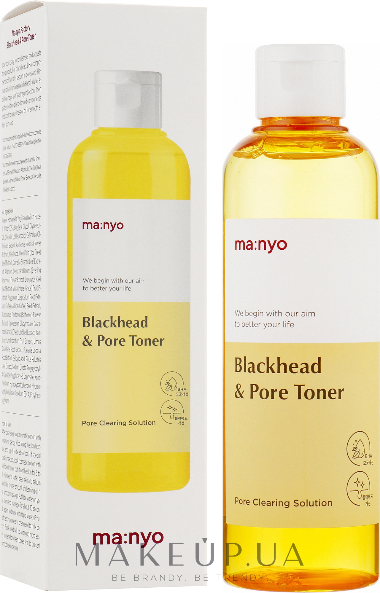 Очищающий тоник против черных точек с вна-кислотой - Manyo Blackhead & Pore Toner — фото 210ml