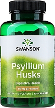 Харчова добавка "Лушпиння подорожника", 100 шт. - Swanson Psyllium Husks 610 mg — фото N1