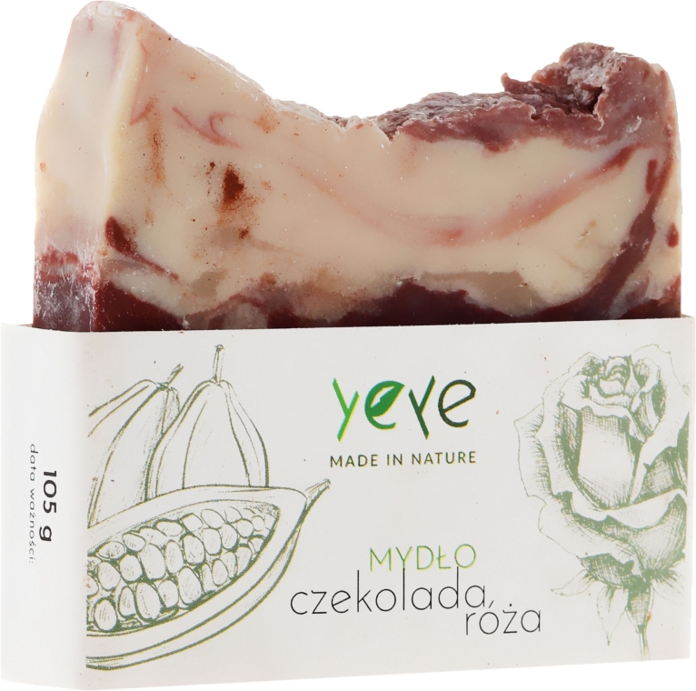 Мило 100% натуральне "Шоколад і троянда" - Yeye Natural Chocolate And Rose Soap — фото N1