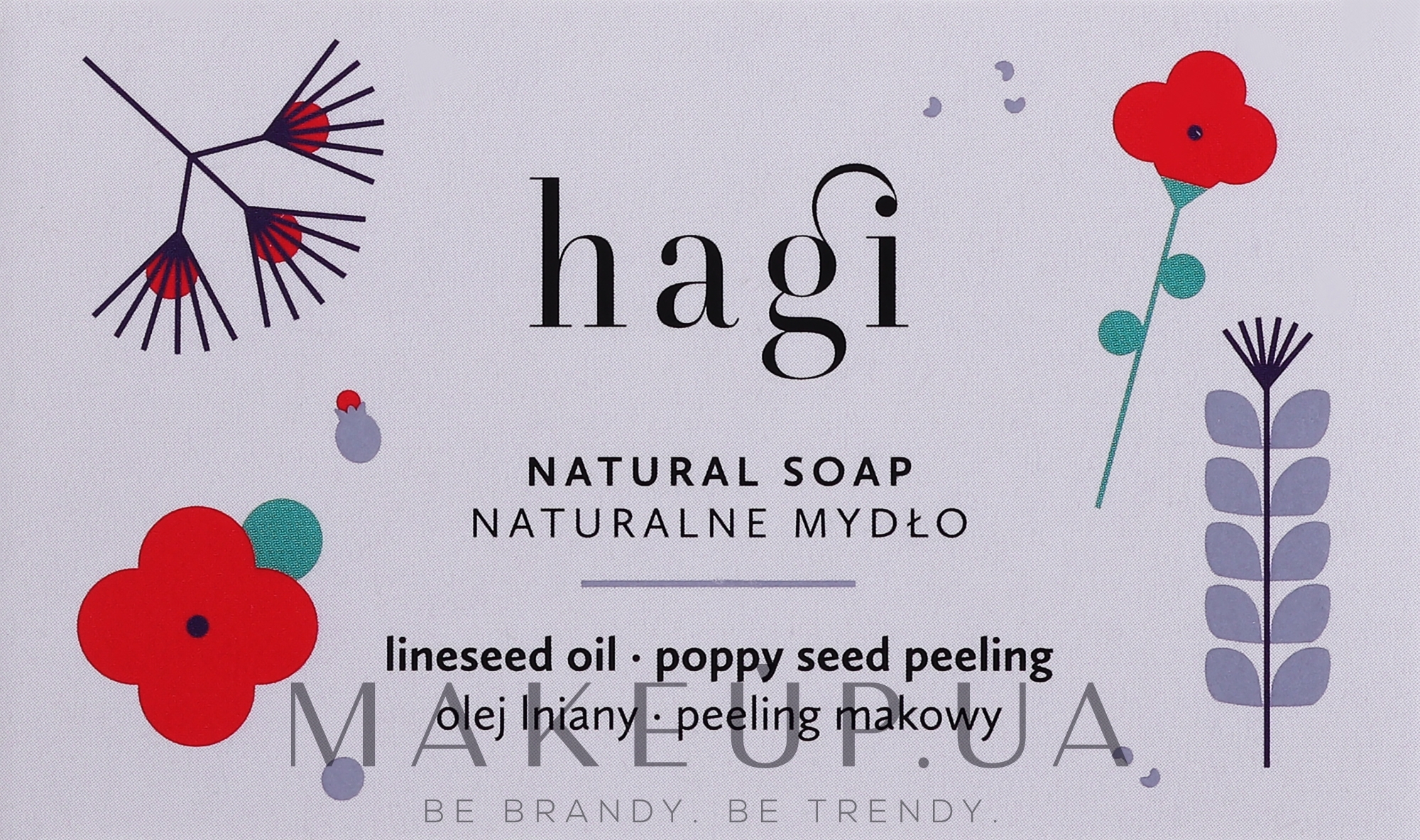 Натуральне мило з олією обліпихи і маком - Hagi Natural Soap — фото 100g