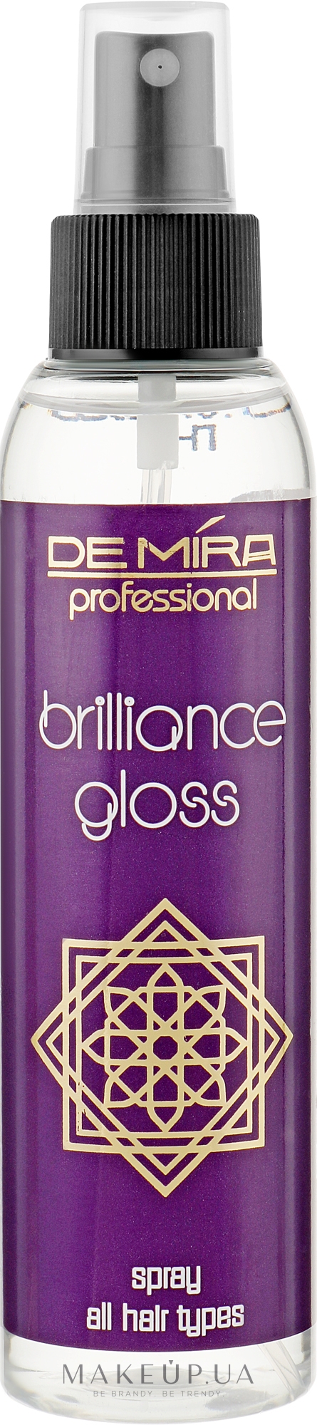 Профессиональный блеск-спрей без фиксации для всех типов волос - DeMira Professional Brilliance Gloss — фото 160ml