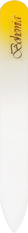 Пилочка хрустальная для ногтей 08-1052, 105мм, жёлтая - SPL — фото N1