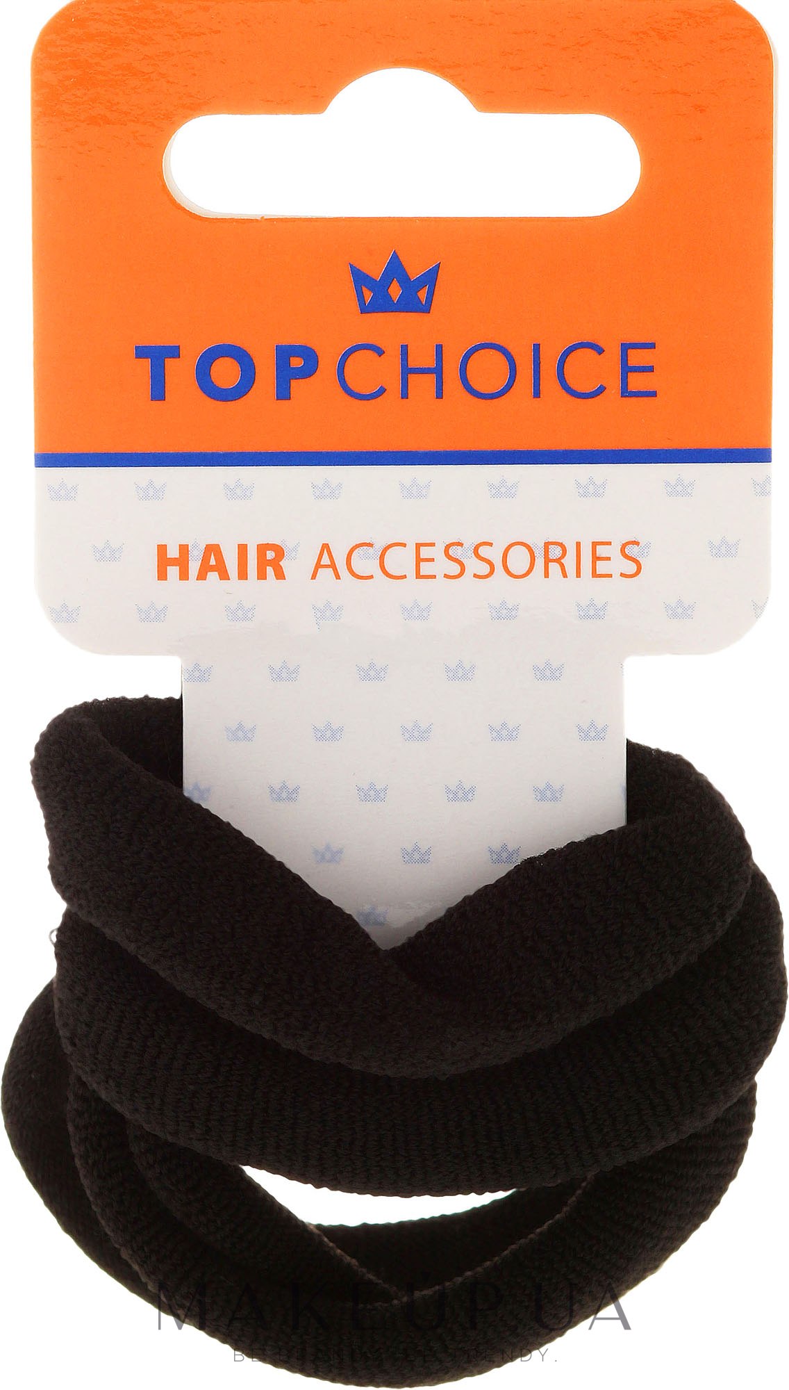 Резинки для волосся, 22586, чорні - Top Choice — фото 4шт