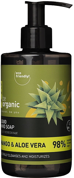 Рідке мило для рук "Манго й алое" - Be Organic Liquid Hand Soap Mango & Aloes — фото N1