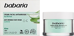 Крем для обличчя з алое вера - Babaria Aloe Facial Wrinkle Cream — фото N2