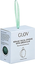 Спонж для обличчя із зеленою глиною - Glov Konjac Facial Sponge With Green Clay — фото N2