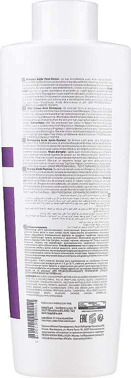 Технический шампунь после окрашивания с пониженным уровнем pH - Lisap Top Care Repair Color Care After Color Acid Shampoo — фото N2
