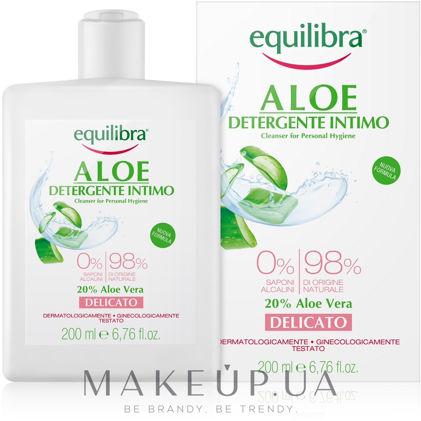 Ніжний гель для інтимної гігієни - Equilibra Aloe Gentle Cleanser For Personal Hygiene — фото 200ml
