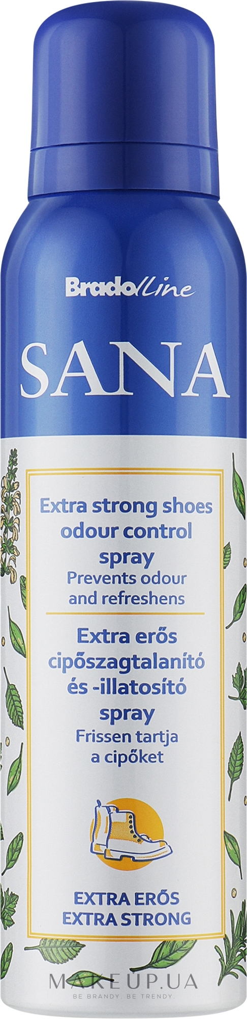 Екстраспрей проти неприємного запаху взуття - Bradoline Sana — фото 150ml