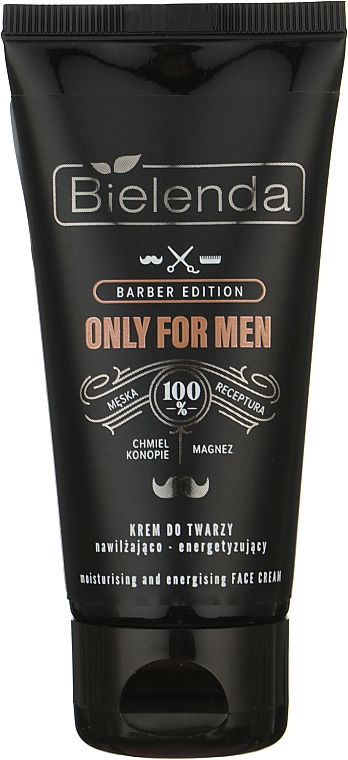Увлажняющий и тонизирующий крем для лица - Bielenda Only For Men Barber Edition Moisturizing And Energizing Face Cream