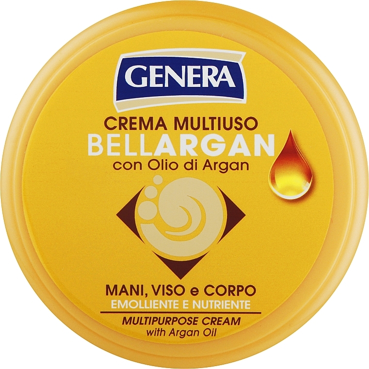 Універсальний крем для рук, обличчя й тіла з аргановою олією - Genera Multipurpose Cream with Argan Oil — фото N1