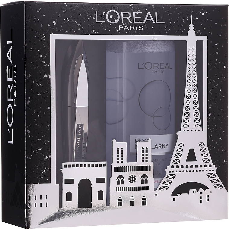 Набір - L'oreal Paris Make-up Set (mascara/8.9ml + mic/water/400ml) — фото N1