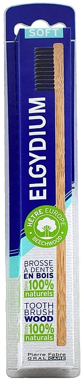 Дерев'яна зубна щітка, м'яка - Elgydium Wooden Toothbrush Soft — фото N1