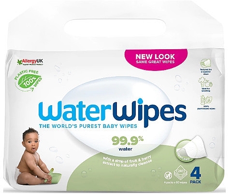 Биоразлагаемые детские влажные салфетки - WaterWipes BIO Baby Wipes — фото N1