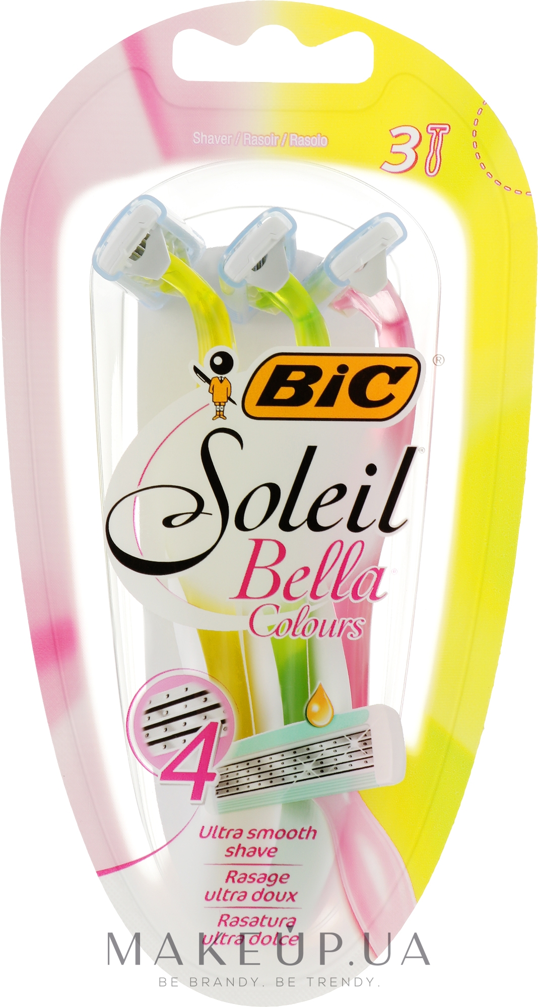 Жіночий станок для гоління, 3 шт. - Bic Soleil Bella Colours Razors — фото 3шт