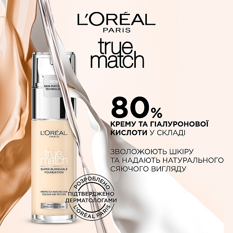 УЦЕНКА Тональный крем - L'Oreal Paris New True Match Super Blendable Foundation * — фото N8