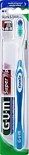 Зубная щетка средней жесткости, синяя - G.U.M Super Tip Medium Toothbrush  — фото N1