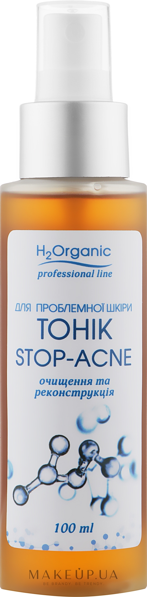 Тонік для обличчя "Очищення та реконструкція" - H2Organic Stop-Acne — фото 100ml