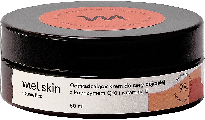 Омолоджувальний крем для зрілої шкіри з коензимом Q10 та вітаміном Е - Mel Skin — фото N1