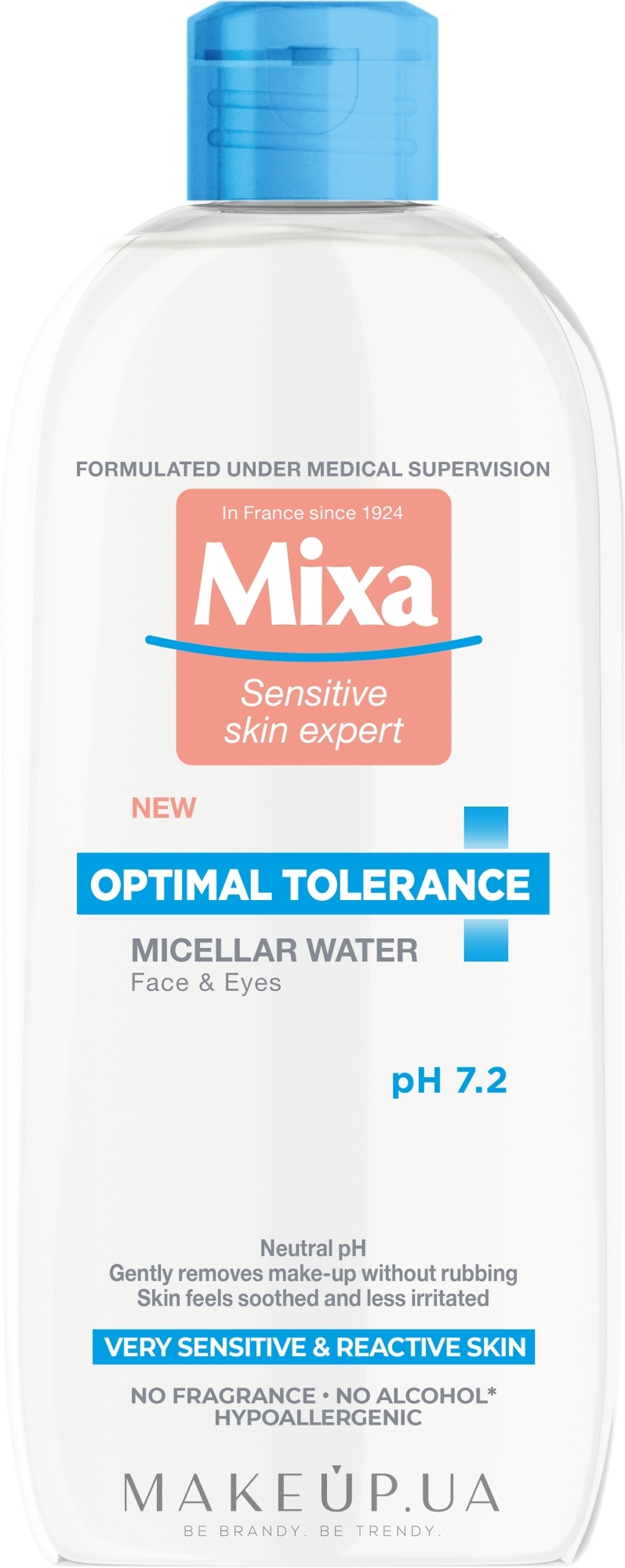 Міцелярна вода для заспокоєння шкіри - Mixa Optimal Tolerance Micellar Water — фото 400ml