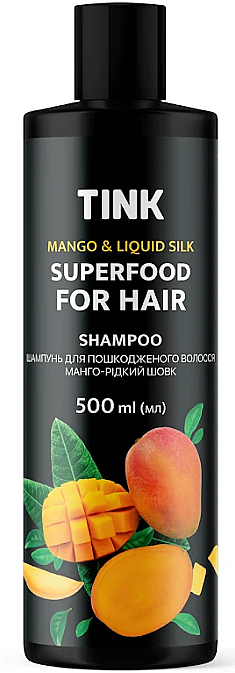 Шампунь для пошкодженого волосся "Манго і рідкий шовк" - Tink SuperFood For Hair Mango & Liquid Shampoo — фото N3