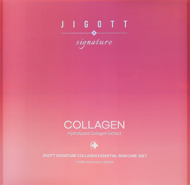 Набор c коллагеном для ухода за кожей, 5 продуктов - Jigott Signature Collagen Essential Skin Care 3Set — фото N1