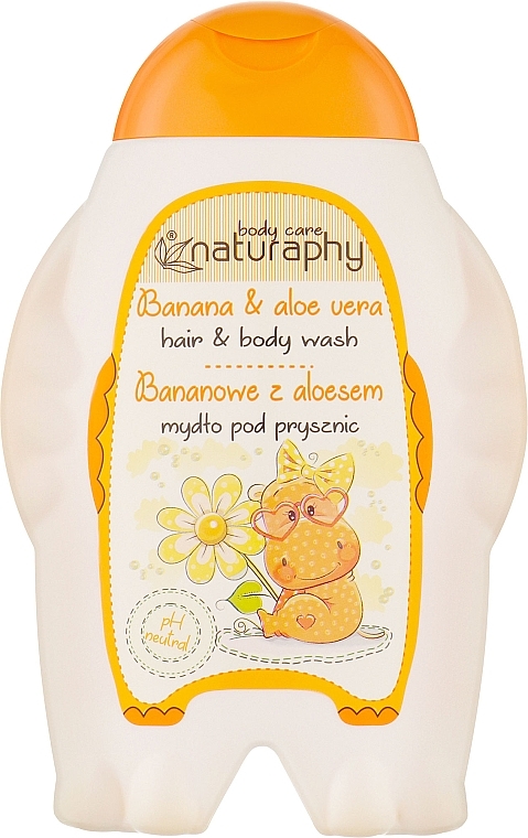 Детский шампунь-гель для душа "Банан и алоэ вера" - Naturaphy Hair & Body Wash — фото N1