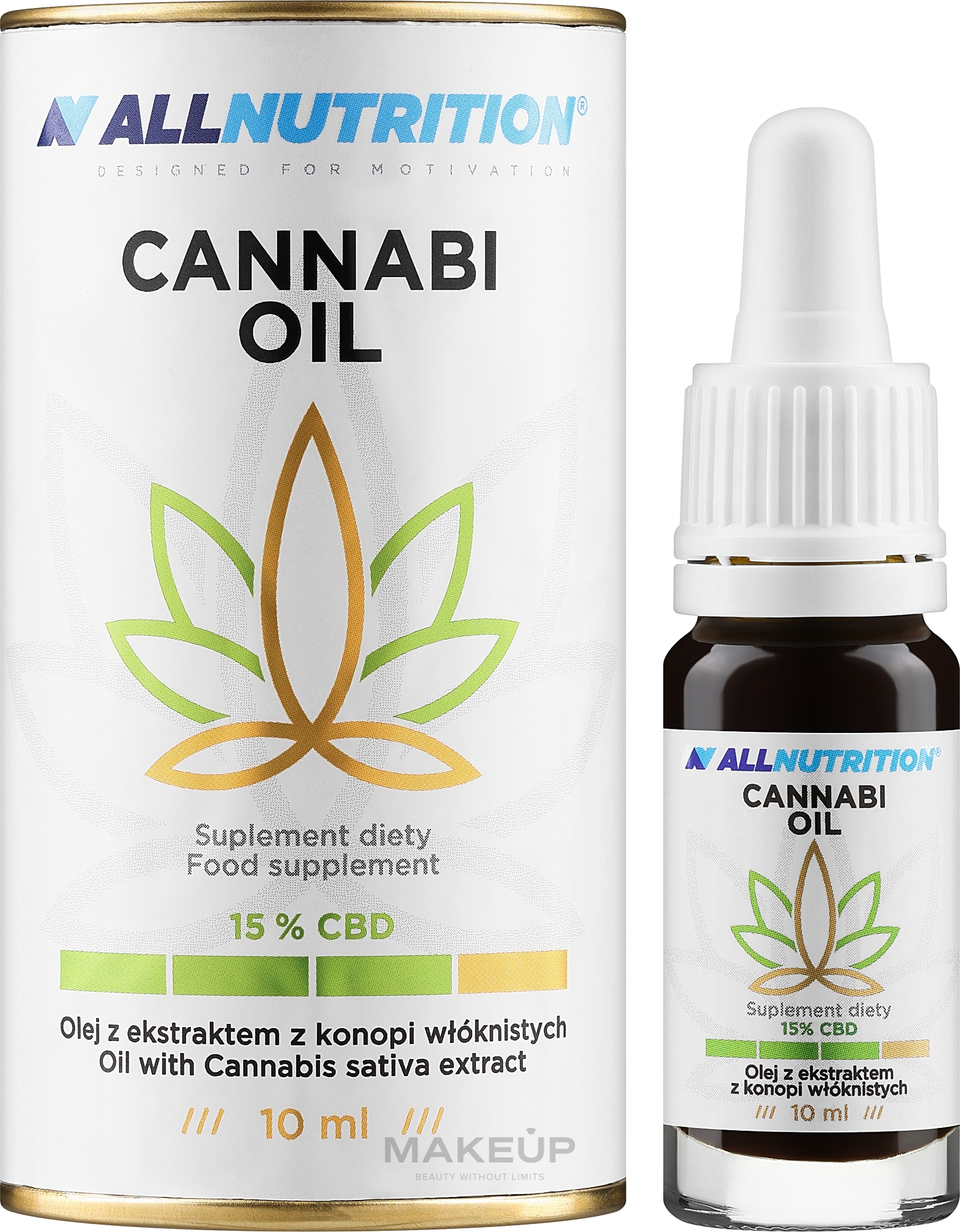 Масло с экстрактом конопли - Allnutrition Cannabi Oil 15% CBD — фото 10ml