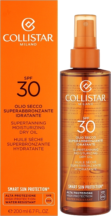 Сухое масло для загара - Collistar Sun Care Supertanning Moisturizing Dry Oil SPF30 — фото N2