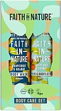 Духи, Парфюмерия, косметика Набор - Faith In Nature Grapefruit & Orange Gift Set Body Care (b/wash/400ml + b/lot/400ml)