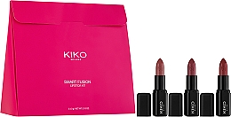 Духи, Парфюмерия, косметика Набор - Kiko Milano Smart Fusion Lipstick (pomade/3х3g)