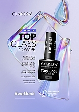 Универсальный прозрачный гибридный топ для нарощенных и натуральных ногтей - Claresa Top Glass No Wipe — фото N3