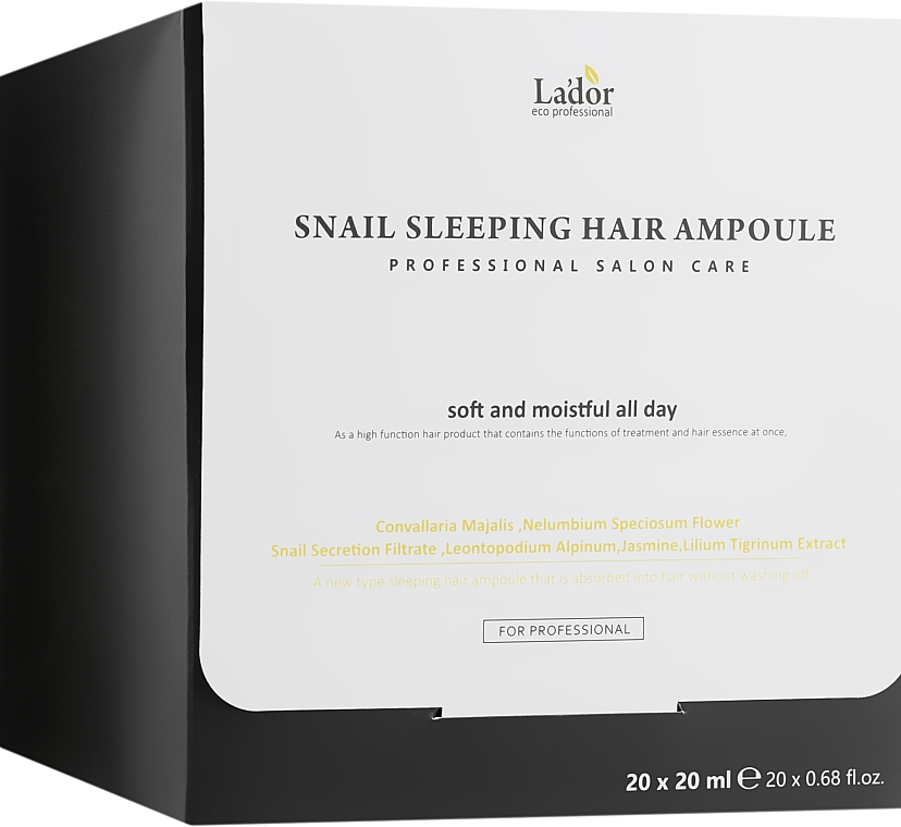 Нічна кератинова сироватка для волосся - La'dor Sleeping Clinic Ampoule — фото N3