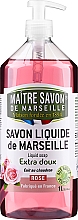 Рідке марсельське мило "Троянда" - Maitre Savon De Marseille Savon Liquide De Marseille Rose Liquid Soap — фото N3
