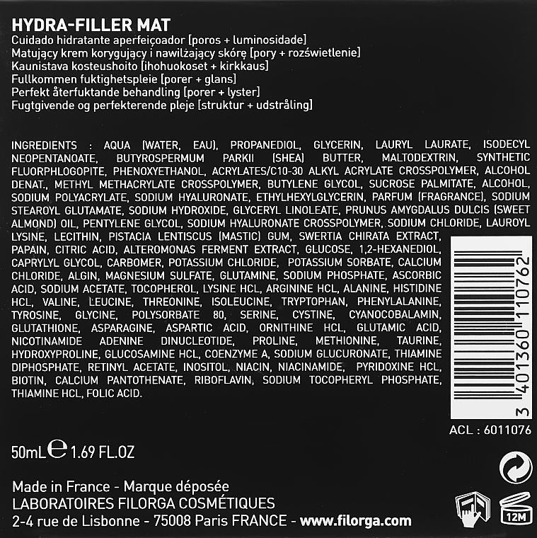 Увлажняющий гель-крем для лица - Filorga Hydra-Filler Mat — фото N3