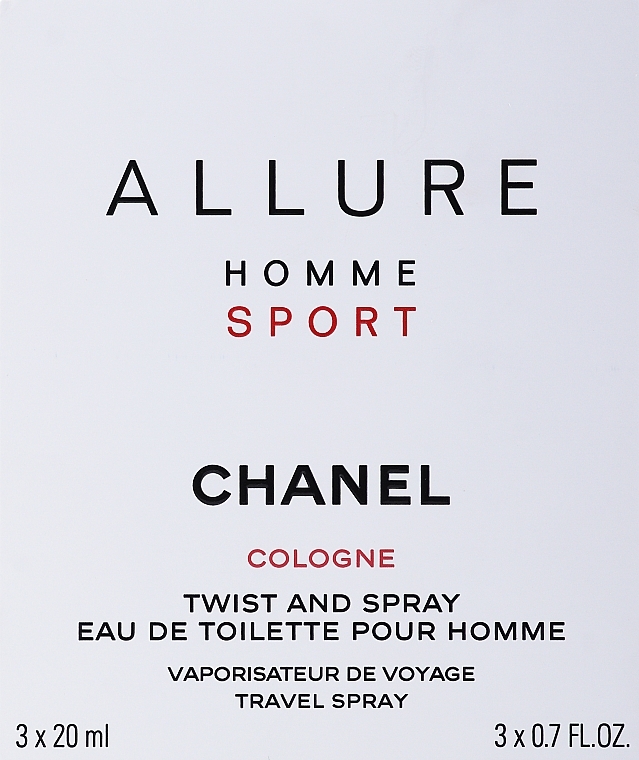 Chanel Allure Homme Sport Cologne - Набір (edt/20ml + refill/2x20ml) — фото N1