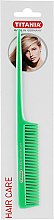 Парфумерія, косметика Гребінець-планка з пластиковою ручкою, 20.5 см., зелений - Titania