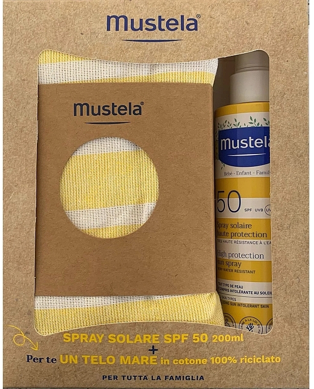 Набір - Mustela Solar+Beach Towel Set (b/spray/200ml + towel/1pcs) — фото N1