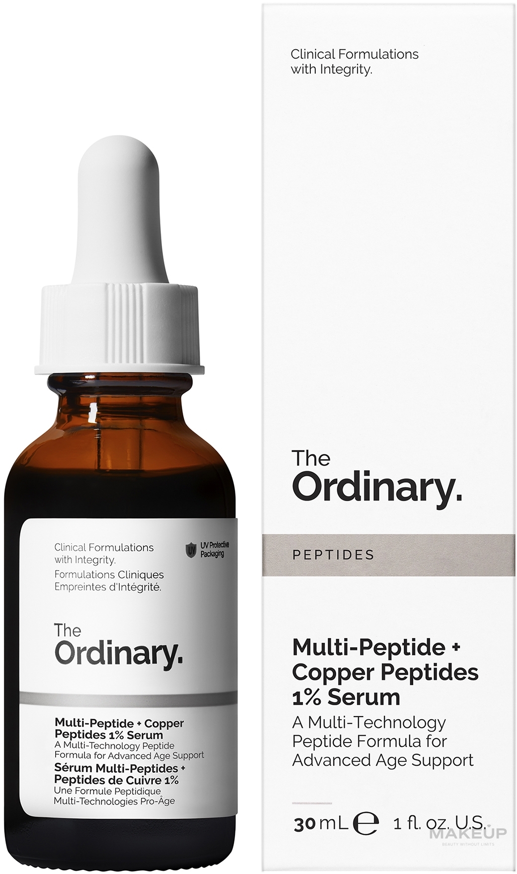 Освітлювальна сироватка проти зморшок - The Ordinary Multi-Peptide + Copper Peptides 1% — фото 30ml