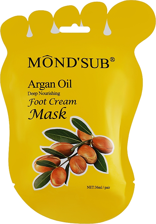 Маска для ніг з олією арганії - Mond'Sub Argan Oil Foot Cream Mask