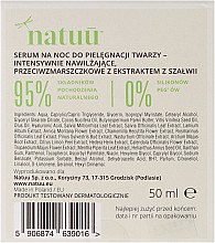 Нічна сироватка для обличчя з екстрактом шавлії - Natuu Smooth & Lift Night Face Serum — фото N3