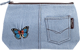 Косметичка "Motifs", 94767, голубая с бабочкой - Top Choice — фото N1