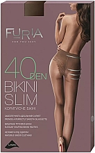 Парфумерія, косметика Колготки жіночі "Bikini Slim",1207, 40 Den, бежеві - Furia