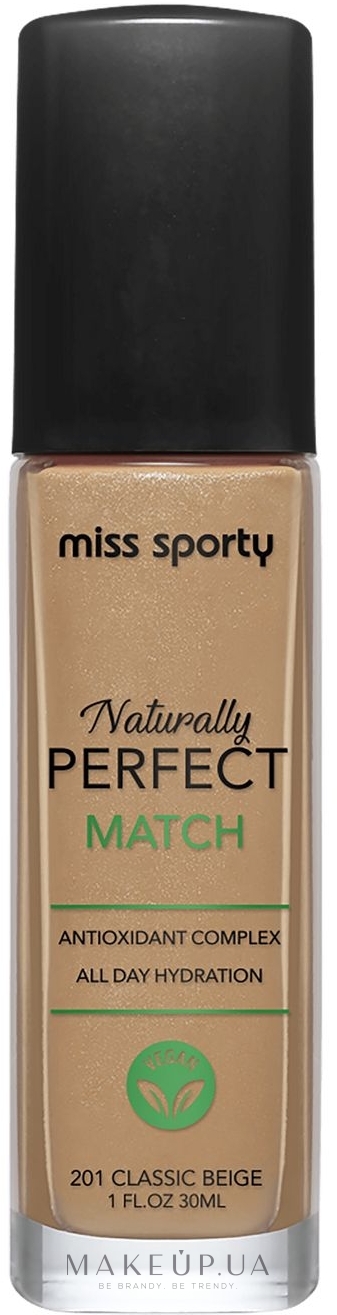 Тональный крем - Miss Sporty Naturally Perfect Match — фото 201 - Classic Beige
