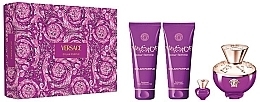 Versace Dylan Purple - Набір (edp/100ml  + edp/5ml + sh/gel/50ml + sh/gel/100ml + b/lot/10ml) — фото N1