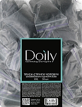 Труси-стрінги чоловічі окантовані зі спанбонду для спа-процедур, ХXL, чорні - Doily — фото N1